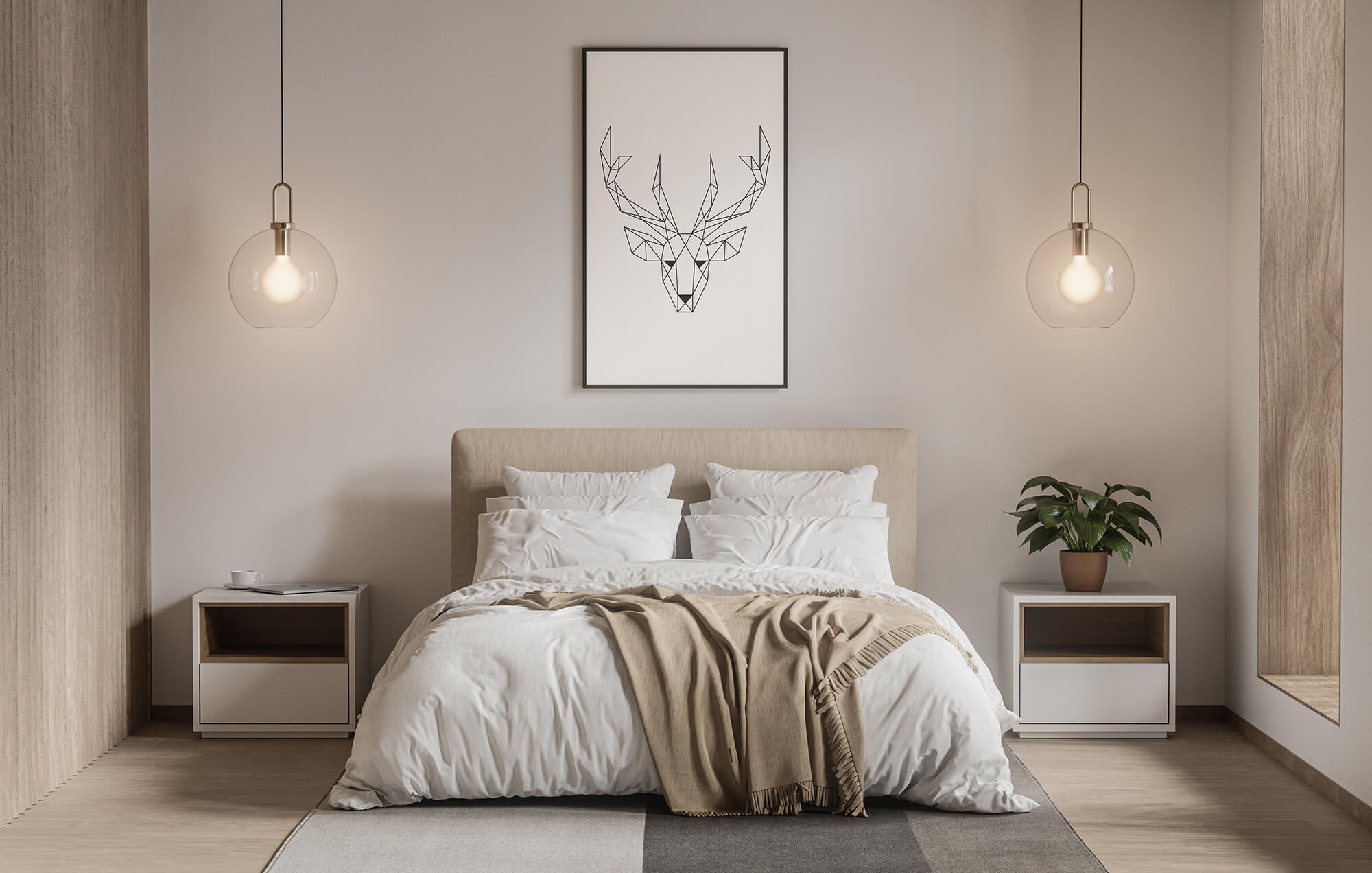 Geometrisch Hert Print