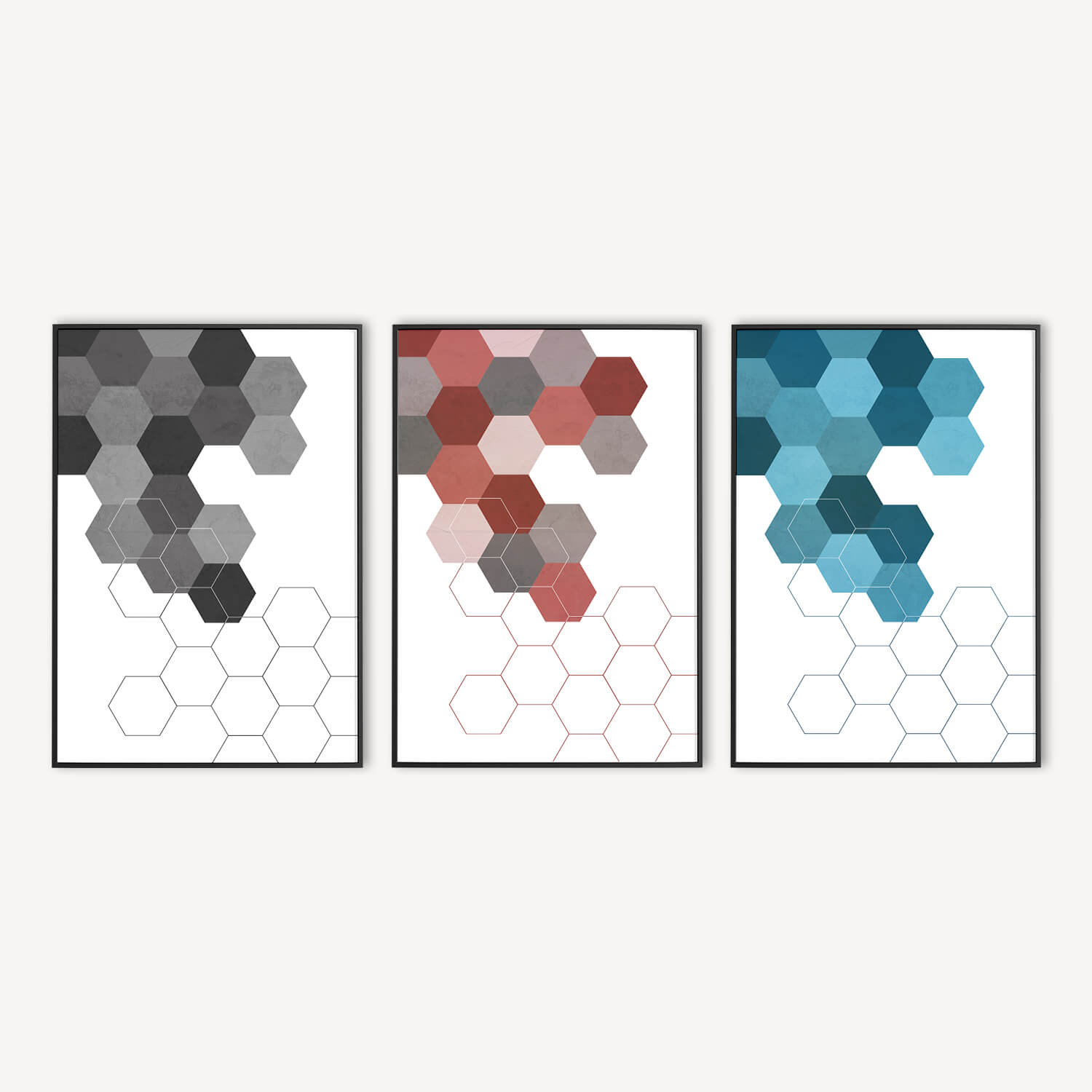 Hexagon Patroon Poster