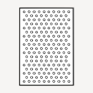 Scandinavische Poster met Cirkel Patroon