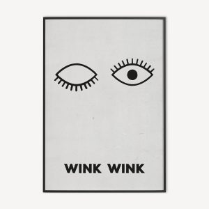 Wink Wink - Scandinavische Poster met Knipoog