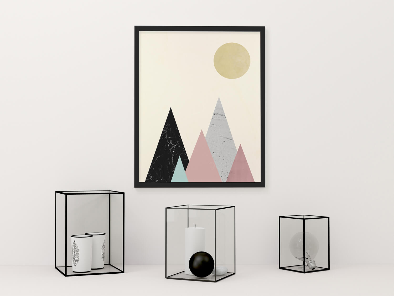 Minimalist Mountains Poster - Scandinavische Wanddecoratie