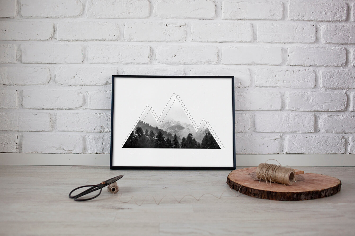 Grungy Mountains, Bergen Poster - Scandinavische Muurdecoratie