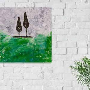 Abstract Stormy Landscape - Abstract Schilderij