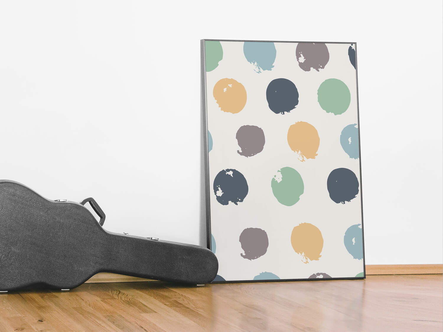 Fleurige, abstracte en Scandinavische poster met stippen