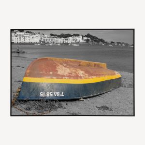 Boot op het strand poster en canvas print