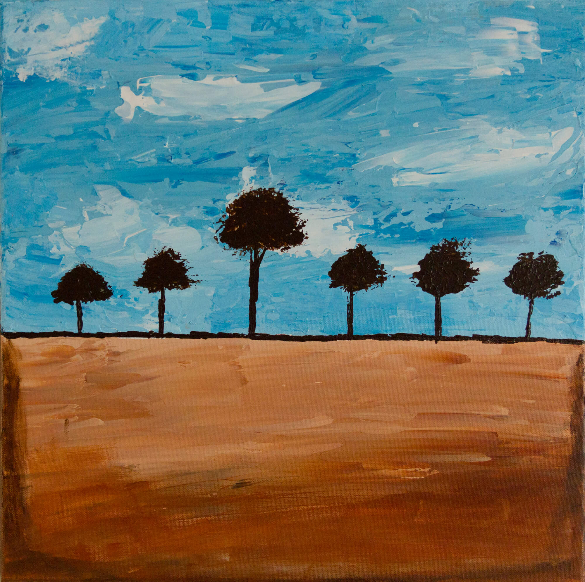 abstract schilderij bomen - Betaalbare moderne kunst