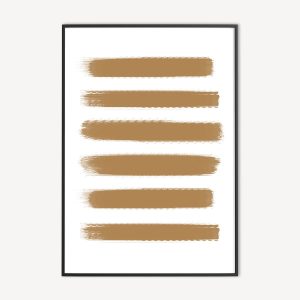 Moderne Brush Strokes Poster in het Goud