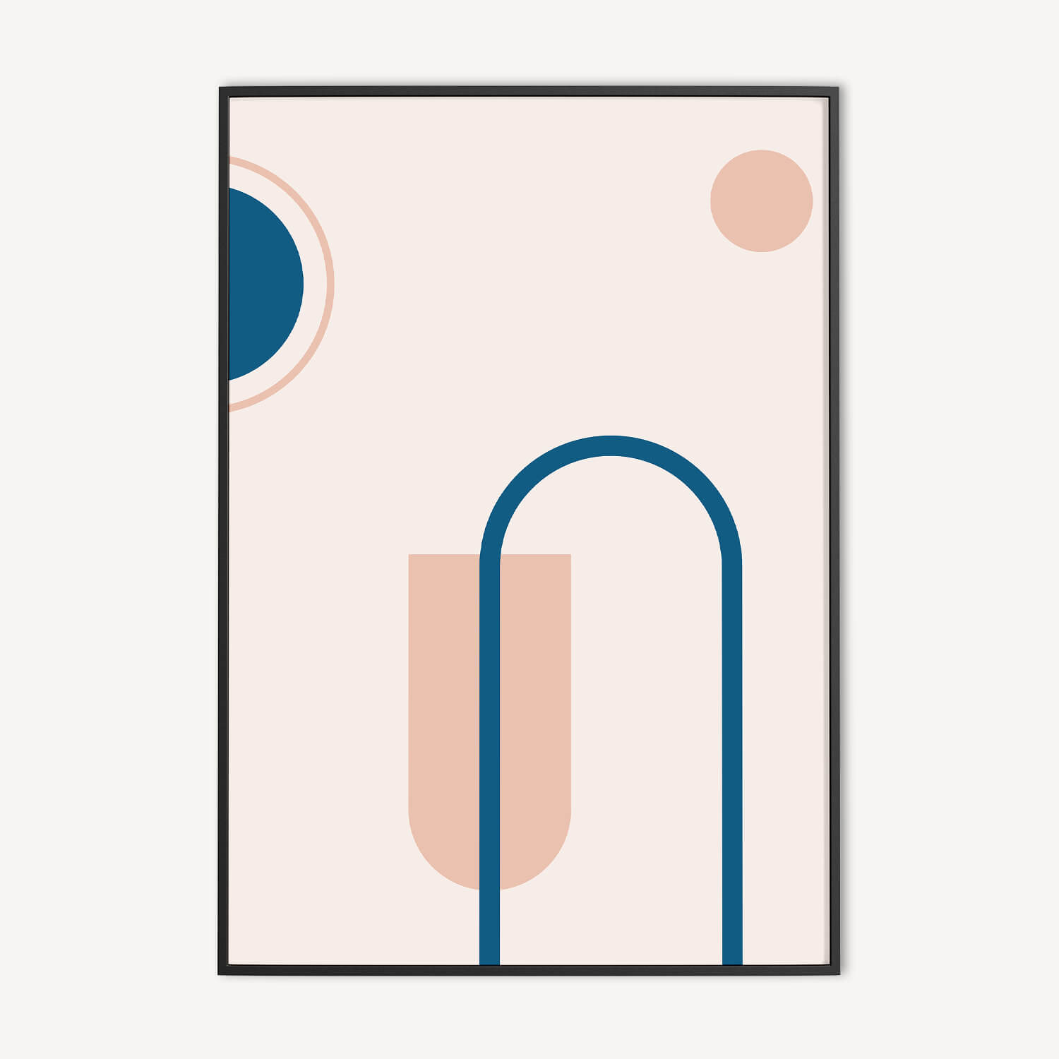 Roze Geometrische Poster en Canvas Print