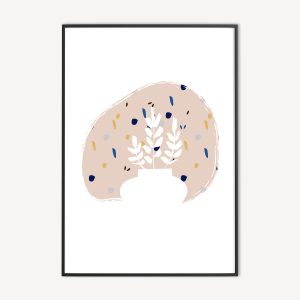 Botanische Terrazzo Poster en Canvas Print