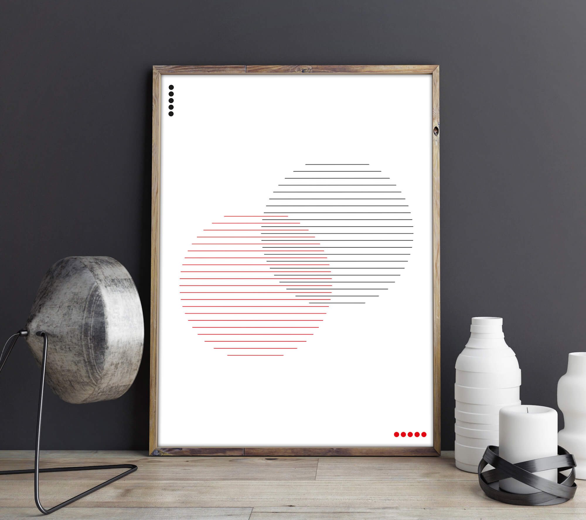 Abstracte, Minimalistische Cirkels - Abstracte Wanddecoratie