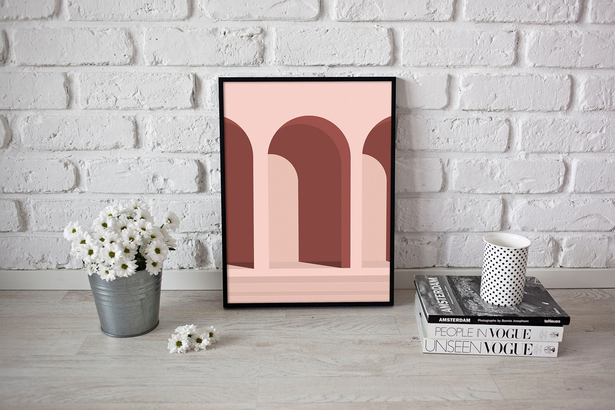 Roze Abstracte Architectuur Poster