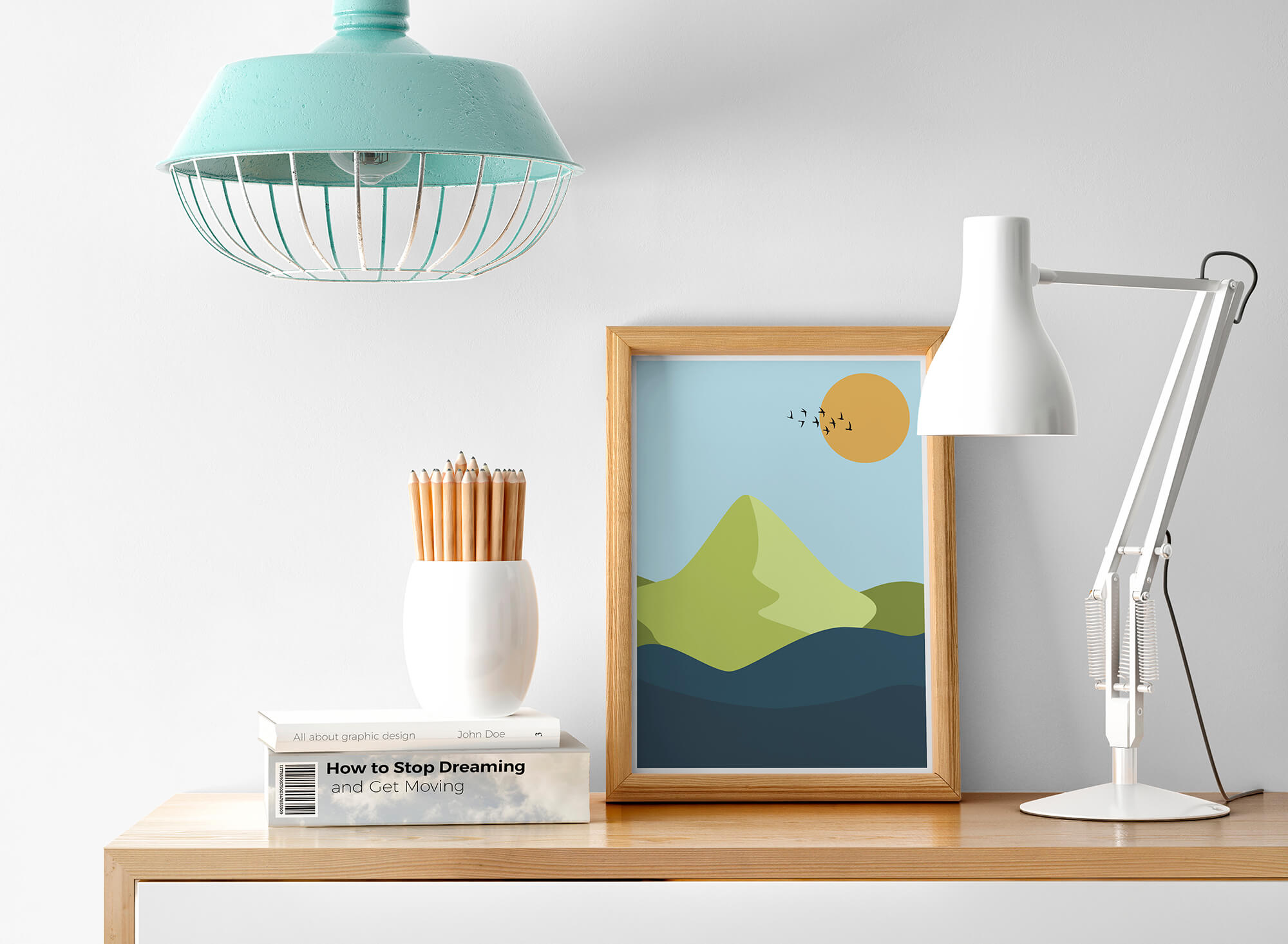 Abstracte Wanddecoratie - Landschap Poster