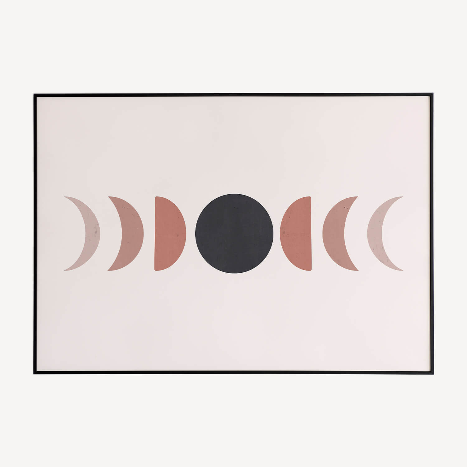 Scandinavische Maanfasen Poster en Canvas Print