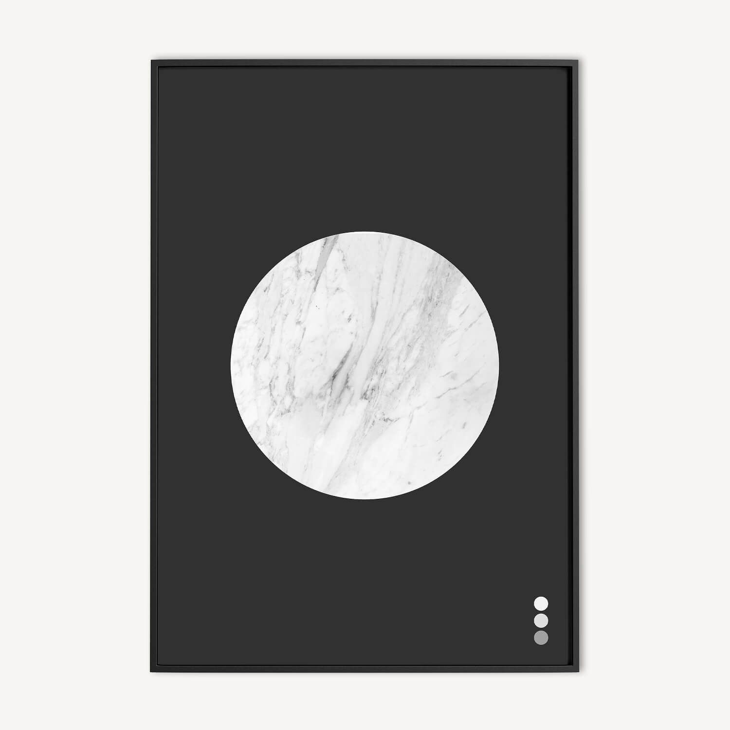 Scandinavische Poster met Marmeren Cirkel