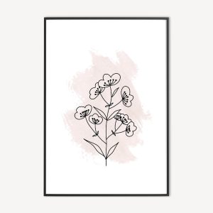 Watercolor botanische poster en print