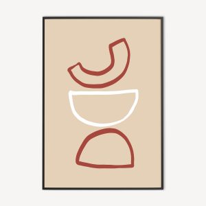 Abstracte Lijntekening Poster en Canvas Print