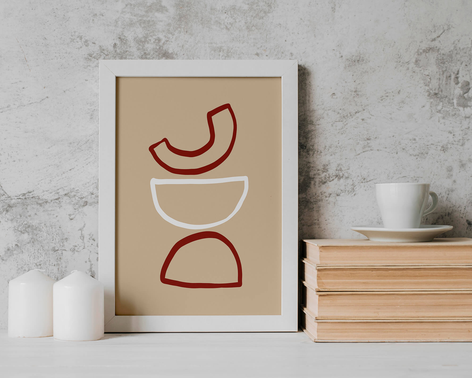 abstracte vormen lijntekening