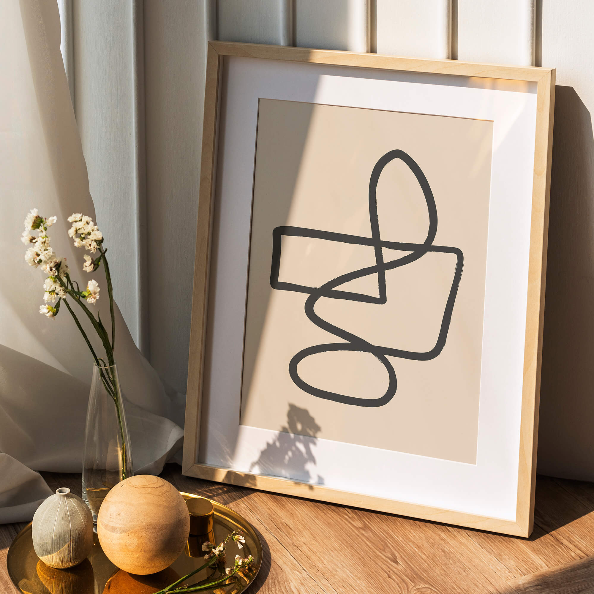 Beige poster