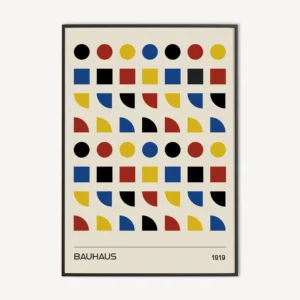 Bauhaus Geometric Shapes - Bauhaus Patroon Poster